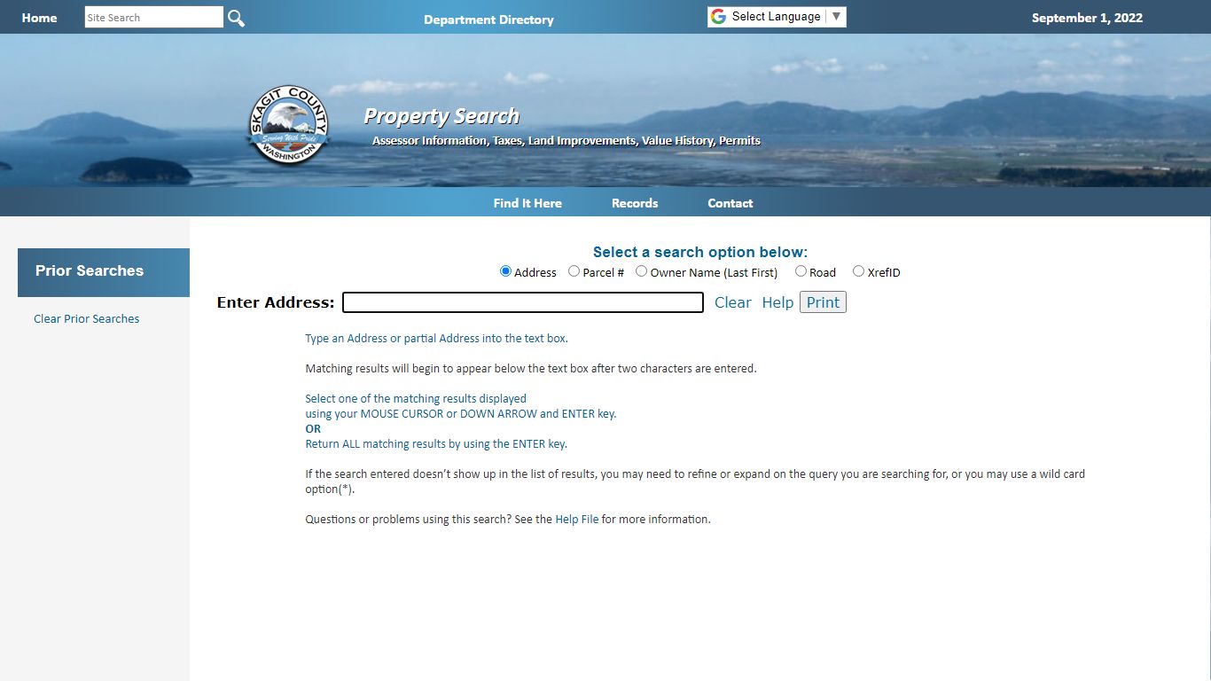 Property Search - Skagit County, Washington